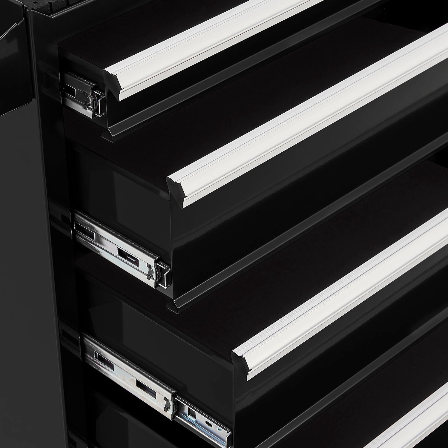 5 Drawer Roller Tool Cabinet 26-3/8" x 18-1/8" x 37-13/16", Black
