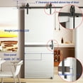 thumbnail image 3 of Aufka 24" x 80" DIY Sliding Interior Barn Doors with 6.6FT Sliding Track Kit/Adjustable Floor Guider/Pull Handle,White, 3 of 8
