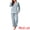 Blue, variant on DARING DIVA Women's  Soft Waffle Cotton Pajamas Long Sleeve with Pants Set XS Pink