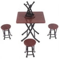 thumbnail image 2 of PENGXIANG 1 12 Mini-Table Pliante et Chaise de Maison de Poupée avec 4 Modèles de Tabouret, 2 of 7