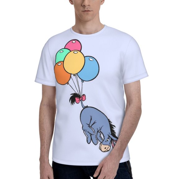 Eeyore Men's T Shirts Cartoon Graphic Short Sleeve Tees Novelty Casual Unisex Adults Tee Shirt Tops