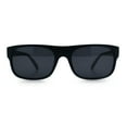 thumbnail image 3 of Manly Mad Dog Gangster All Black Rounded Rectangular Flat Top Sunglasses Matte Black, 3 of 8