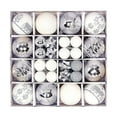thumbnail image 2 of Juego de Adornos de Bolas de Navidad mayimx 44 Uds. Blanco plateado Bolas colgantes de árbol, 2 of 7