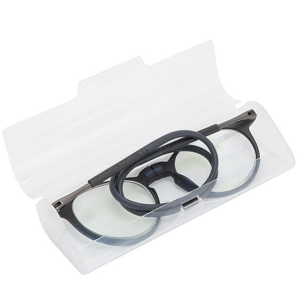 Blue Light Blocking Magnetic Reading Glasses Elderly Simple Stylish Presbyopic Glasses(+200 Dark Blue)