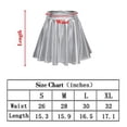 thumbnail image 2 of Women's Shiny Flared Pleated Mini Skater Skirt, 2 of 8
