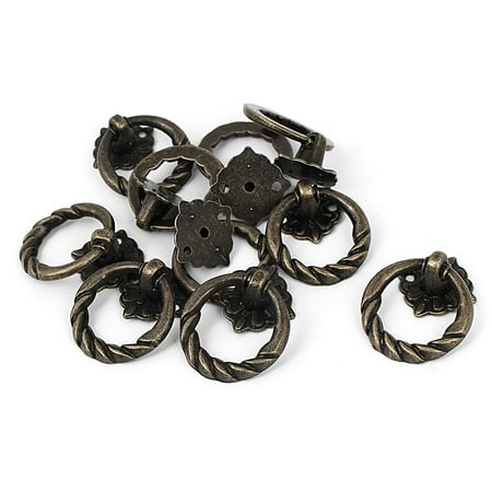 37mm Dia Knob - Unique Bargains Furniture Showcase Door Box Metal Pendant Pull Handle Ring Knob 37mm Dia 10pcs