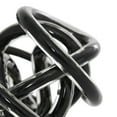 thumbnail image 5 of 5", 4", 4"W Black Glass Knotted Ball Knot Sculpture, by DecMode (3 Count), 5 of 10