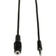 Eaton Tripp Lite Series Audio Stereo 6 ft 3.5mm Mini Extension Cable for Speakers and Headphones (M/F), (1.83 M) - Câble d'extension audio - mini-phone stéréo 3,5 mm mâle à mini-phone stéréo 3,5 mm femelle - 6 pieds - noir - Moulé – image 2 sur 6