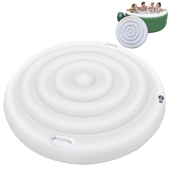 Xihbxyly Cubierta Inflable para Jacuzzi, Resistente Al Viento y a La Lluvia, Ahorro de Energía, Retención de Calor, Asas Prácticas, Cubierta para Spa de Exterior, Accesorio Redondo para Jacuzzi, Tama