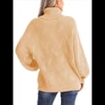thumbnail image 4 of Suéter de Cuello Alto, Larga, Estilo Globo, Liso, para Mujer, para Invierno y Otoño. Albaricoque M, 4 of 6
