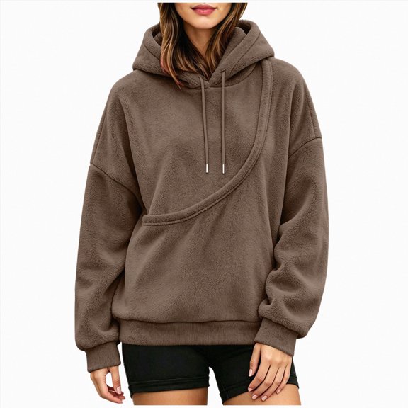 felwors Pet Pouch Hoodies Cat and Dog Pouch Sweatshirt, Oversized Comfy Pullover with Large Pockets (Bronze, S)