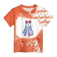 thumbnail image 4 of HCNTES Toddler Boy Girl Pumpkin Face Spooky Halloween T-Shirt Short Sleeve Kids Fun Tops(R283-Orange,9-10 Years), 4 of 4