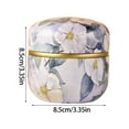 thumbnail image 3 of Decorative Round Teas Canister Rustproof Tinplate Construction Multipurpose Container For Cosmetics Organizing, 3 of 9