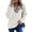 # White, variant on TEMOFON Sweatshirts for Women Fall clothes Loose V Neck Colorblock Long Sleeve Shirts for Winter Tops Trendy Sweat Shirts Light Grey L