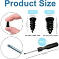 thumbnail image 3 of Tire Puncture Fixer Tool Set with Medium Screwdriver - Rubber Repair Screw Nail Kit for Car/Motorcycle Vacuum Tires, Fast Self-Service Emergency Tire Plug, 3 of 6
