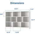 thumbnail image 7 of Cozy Castle Wood Bookshelf, 3-Tier Open Shelf Bookcase, 10 Cube Storage Organizer with Anti-Tilt Device, Freestanding Book Storage Shelves for Bedroom, Living Room,White, 7 of 7