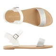 thumbnail image 2 of DREAM PAIRS Women's Ankle Strap Flat Sandals Open Toes One Band Buckle Summer Dressy Sandals, 2 of 5