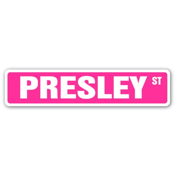 PRESLEY Street Sign Childrens Name Room Sign | Indoor/Outdoor |  30" Wide