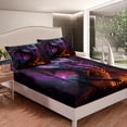 thumbnail image 4 of YST Magical Dragon Bed Sheets Set Wild Animal Twin Size Sheet Sets, Purple Lightning Sheets Flame Fire Bed Set, 3D Dragon Flat Sheet Kids Teen Adult Boys Magic Theme Room Decor, 4 of 5