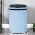 thumbnail image 3 of FOA Rena 13 Gallon Stainless Steel Motion Sensor Automatic Trash Can in Blue, 3 of 16