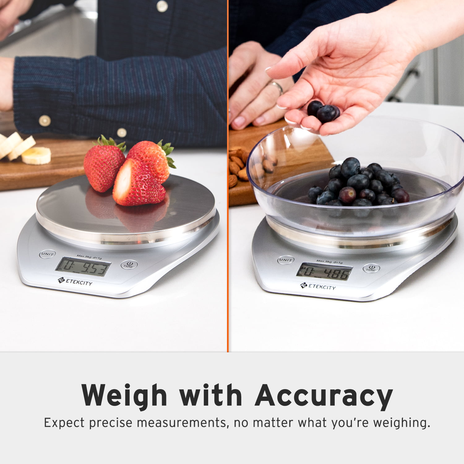 SwitchScale™ Gray Kitchen Scales