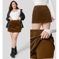 thumbnail image 2 of Casual Corduroy Mini Skirts for Women High Waisted A-Line Short Skorts with Built-in Shorts, 2 of 7