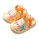 thumbnail image 1 of Bonitas y ventiladas, con diseño recortado, talla 32/33, largo interior de 7,1 pulgadas, pantuflas de jardín con estampado de conejo beige, 1 of 8
