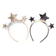 thumbnail image 1 of KAKOWELY diademas de pentagrama, adorables aros para el pelo, tocados festivos, accesorios para el cabello para festivales, fiestas de Año Nuevo., 1 of 4