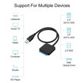 thumbnail image 1 of Cable Usb Sata Cable Usb Sata Cable de datos Cable USB SATA 3 Disco duro SSD HDD de 2,5/3,5 pulgadas Adaptador USB a SATA 3.0, 1 of 6