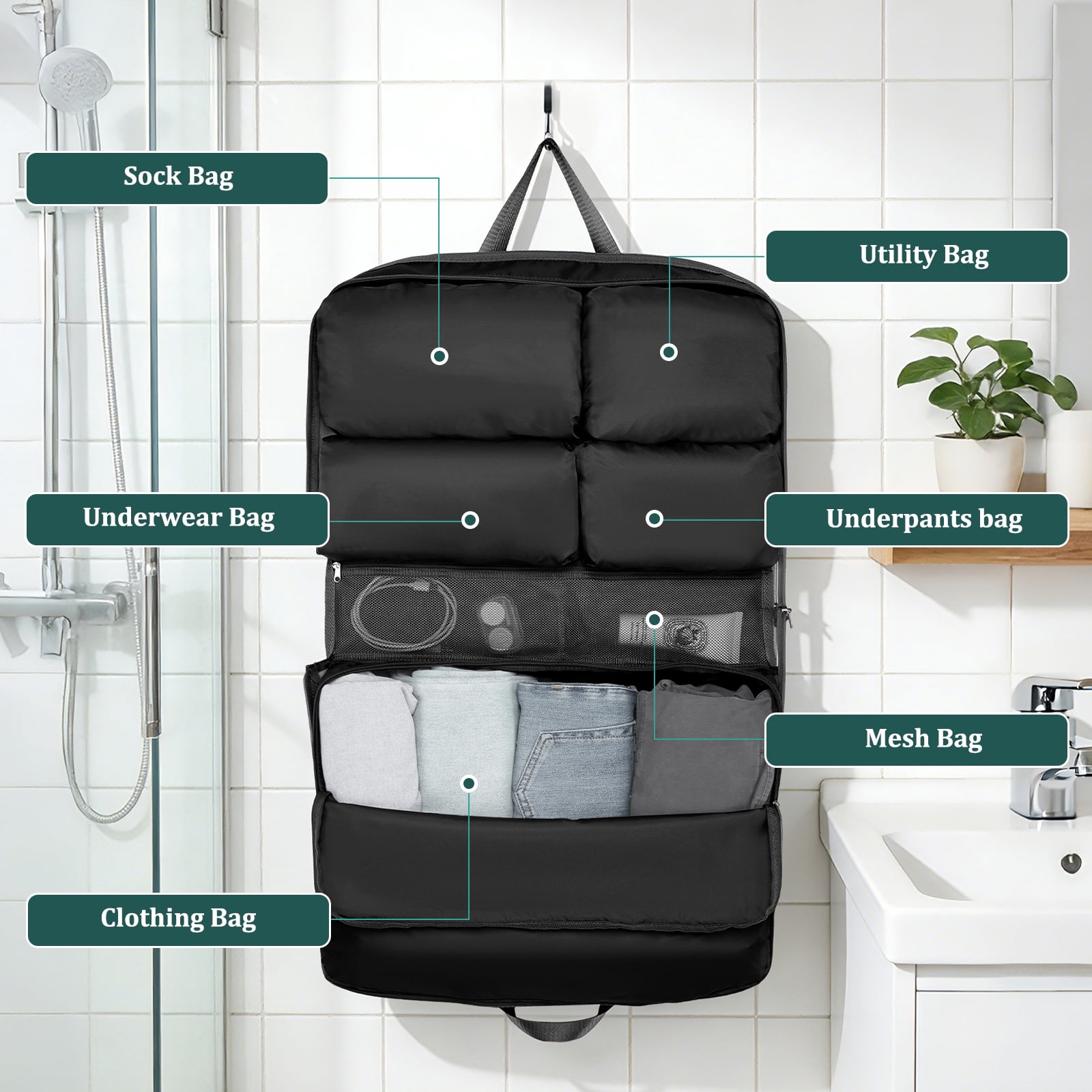 Joyway 7 Piece Luggage Set PC Hardside Lightweight Suitcase with TSA Lock Spinner Wheels (18/20/24/28)