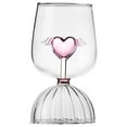 thumbnail image 2 of Btomtd Summer Red Wine Glasses,Heart-shaped Design Water Bottles And Glasses, Wine Cocktail Glasses Suitable For Housewarming, Wedding, Kitchen, 2 of 3