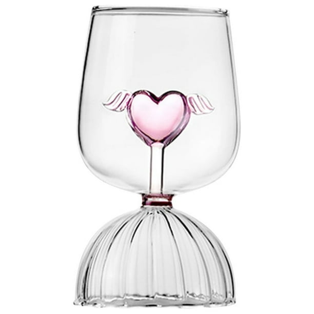 Heart-shaped Design Water Bottles And Glasses, Wine Cocktail Glasses Suitable For Housewarming, Wedding, Kitchen