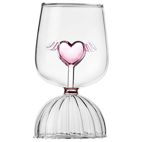 Juego De Botella De Agua Y Taza De Vidrio En Forma De Corazón, Sin Plomo, Resistente Al Calor, Elegante Vajilla Para Vino, Cócteles Y Té, Regalo Perfecto Para Bodas.,Vsgery