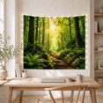 thumbnail image 5 of Woodland Path Beneath a Fern-Covered Canopy, Mystical Digital Art for Nature Lovers, Outdoor Wall Decor, Housewarming Gift, Tapestry Wall Hanging for Bedroom and Living Room, 5 of 7
