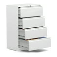 thumbnail image 1 of AOBABO 4 Drawer Lateral File Cabinet w/ Lock for Letter/Legal Size Paper, White, 1 of 10