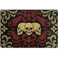 thumbnail image 4 of Dreamtimes Ethnic Skulls Ornament Area Rug 72x48in Vintage Style Non-Slip Floor Carpet Comfort Floor Mats Decor for Indoor Living Dining Room and Bedroom Area, 4 of 7