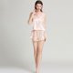 thumbnail image 1 of Conjunto de pijama con volantes de satén de seda sexy para mujer, pantalones cortos, ropa de dormir, traje para el hogar xuanjing  unisex, 1 of 2