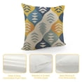 thumbnail image 4 of Chilfamy Outdoor Waterproof Throw Pillow Covers Decorative Couch Farmhouse Spring Summer Gray Blue Gold Yellow Indigo Beige Modern Geometric Square Neutral Grey  White, 4 of 5