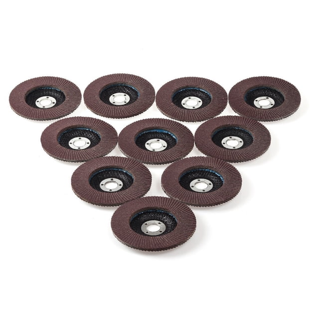 10pcs 4inch Grit 60 Flap disco abrasivo amoladora angular de la rueda Papel de lija for la herramienta de metal