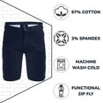 thumbnail image 3 of 2-Pack Men's Cotton Flex Stretch Chino Shorts (Sizes, 30-42), 3 of 5
