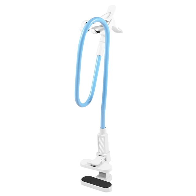 EeaseCA Support de Téléphone Col de Cygne avec Base à Clip Support Long Flexible pour Cellulaire Tablette Liseuse (Bleu Ciel)