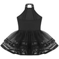 thumbnail image 4 of Alvivi Kids Girls Sequins Hollow Back Tutu Mesh Dance Dress 4-16 Black 4, 4 of 7
