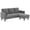 Corduroy Gray, variant on Homall 72" L-Shaped Modular Sectional Sofa 3 Seat Cloud Sofa Couch with Moveable Ottoman for Living Room,Dark Gray