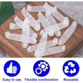 thumbnail image 3 of Qucyy 200Pcs Plastic Keychain Clips, Clear Keychain Connectors, Keychain Snap Clips, Little Tabs for Keys Rings, Card Holders, Luggage Tags, DIY Crafts, Jewelry Making, 3 of 5