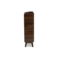 thumbnail image 3 of Baxton Studio Lena Mid-Century Modern Walnut Brown Finished 5-Shelf Wood Entryway Shoe Cabinet, 3 of 10