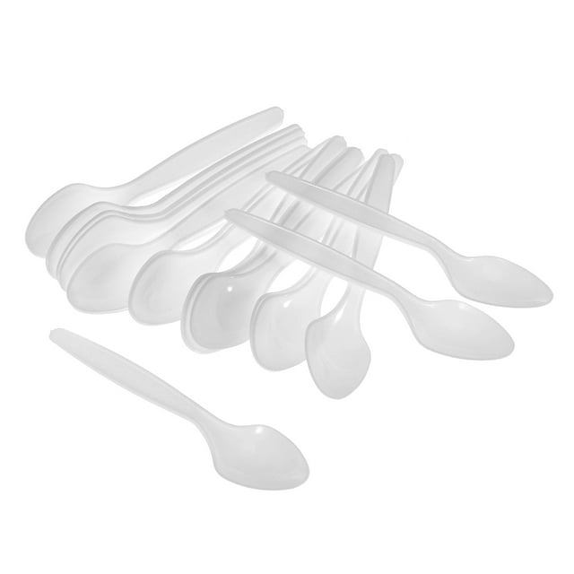 Cucharas de plástico 60pcs Utensilios desechables Cucharas de cubiertos transparentes HOMEMAXS mx4670370