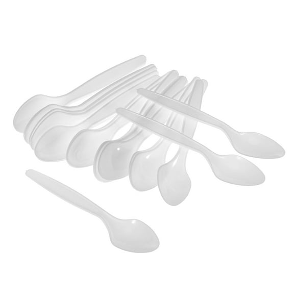 60pcs Plastic Spoons Disposable Utensils Transparent Cutlery Spoons