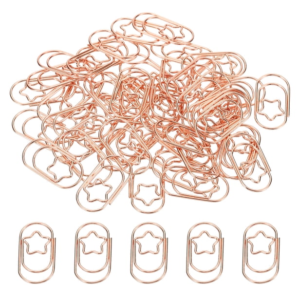 Clips para Papel Estrella-Forma Rosa Oro Unique Bargains 0.9 Pulgadas Paquete de 50