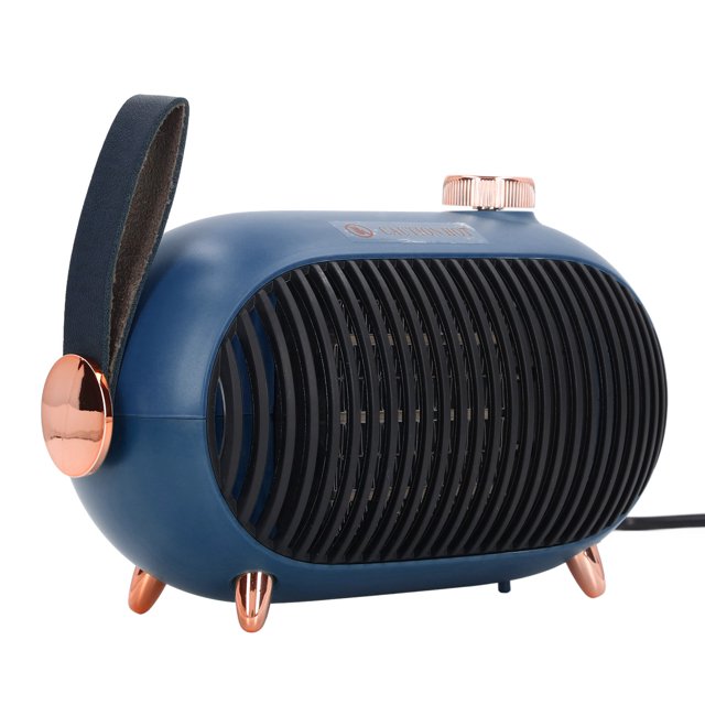 Calentador De Espacio, 1000 W Calentador De Espacio Eléctrico Protección Contra Sobrecalentamiento Cuerpo Compacto De Escritorio Cerámica PTC Para Dormitorio ANGGREK Enchufe USA 110V Azul Oscuro
