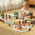 thumbnail image 2 of Set de vías de tren eléctricas iPlay iLearn Forest Adventure 62 piezas, 2 of 7